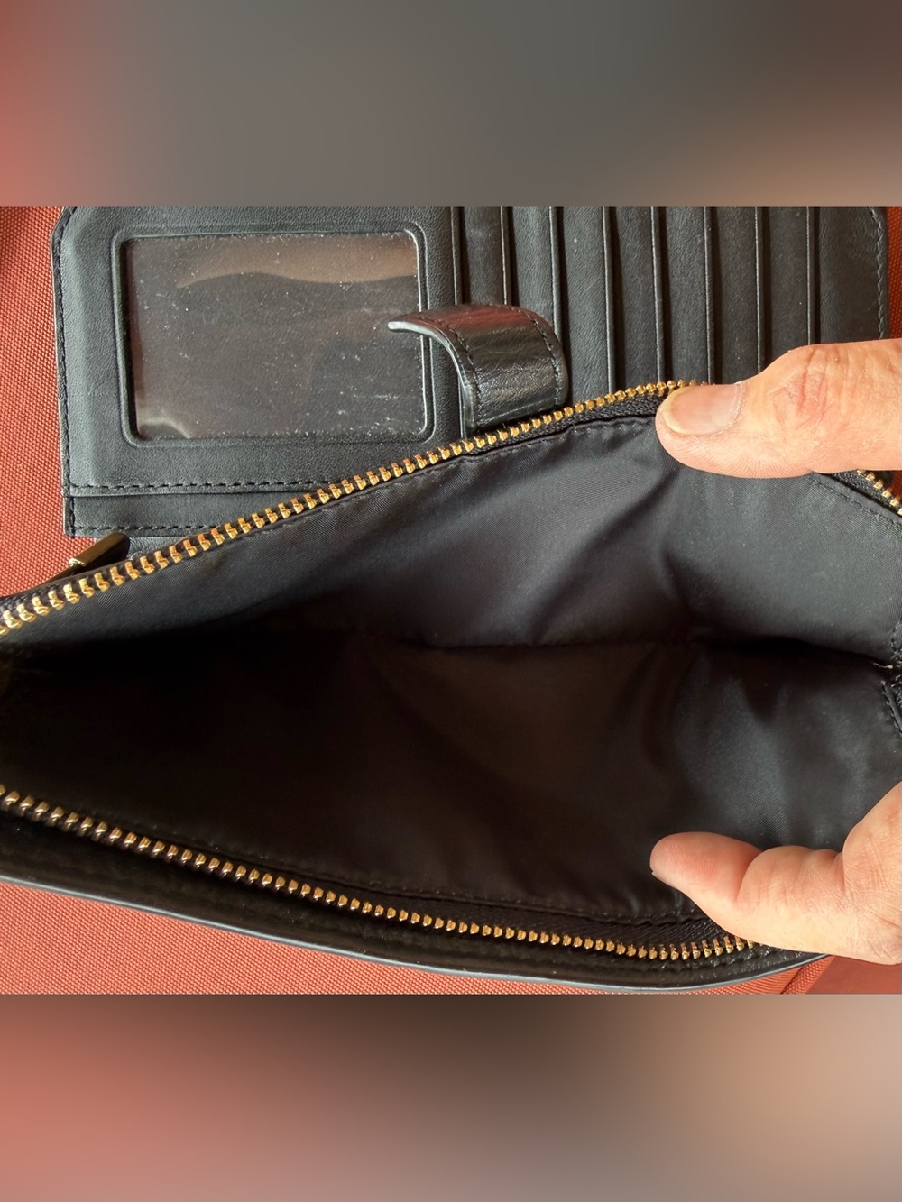 Coach Long Zip Around Textured Leather Wallet - Picture 6 of 7